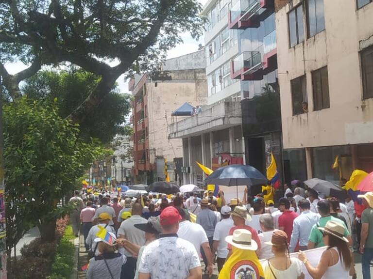Gremios y ciudadanos marchan en Ibagué contra el alza del pasaje